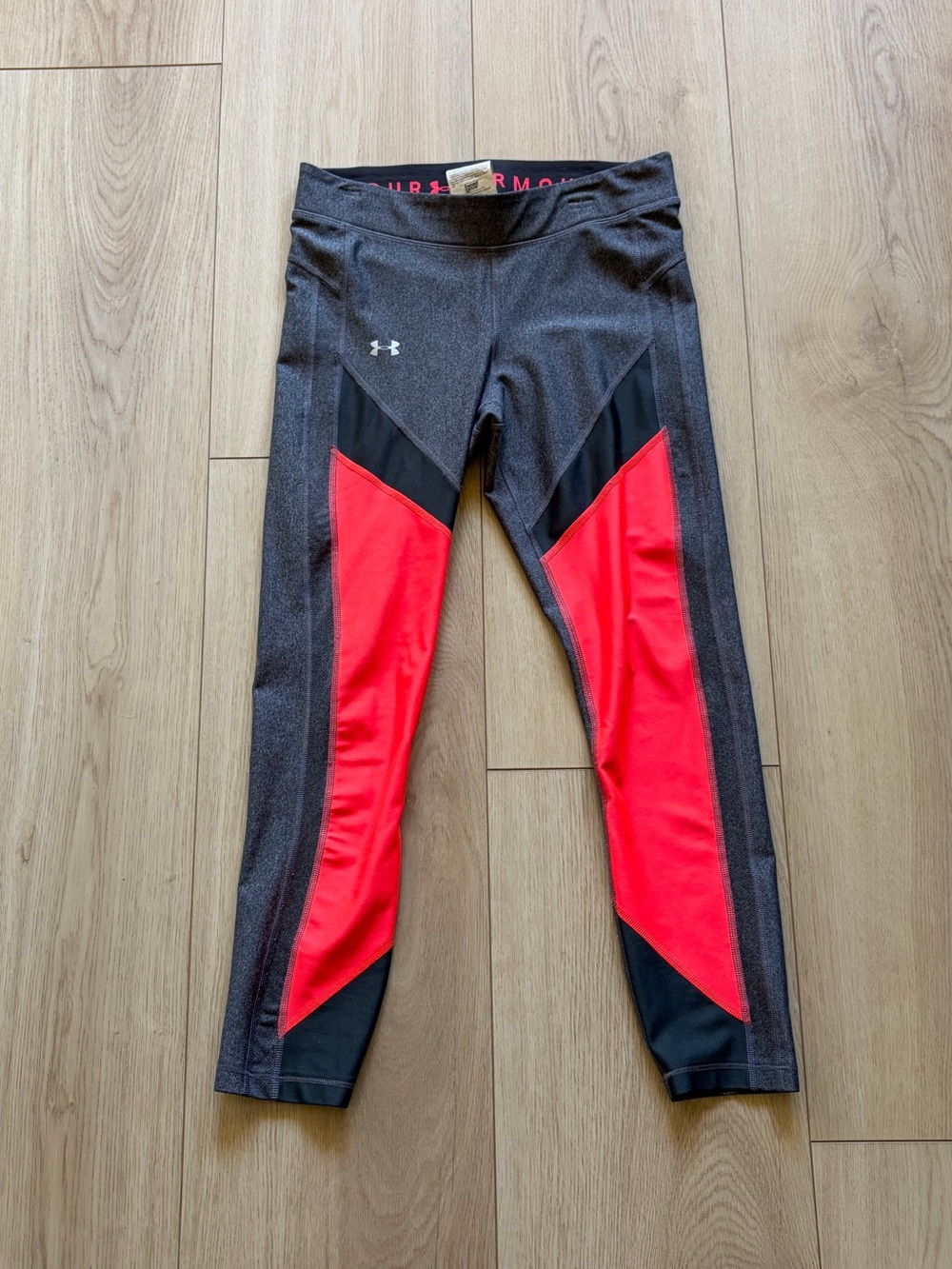 Under Armour Gray & Pink Compression Leggings